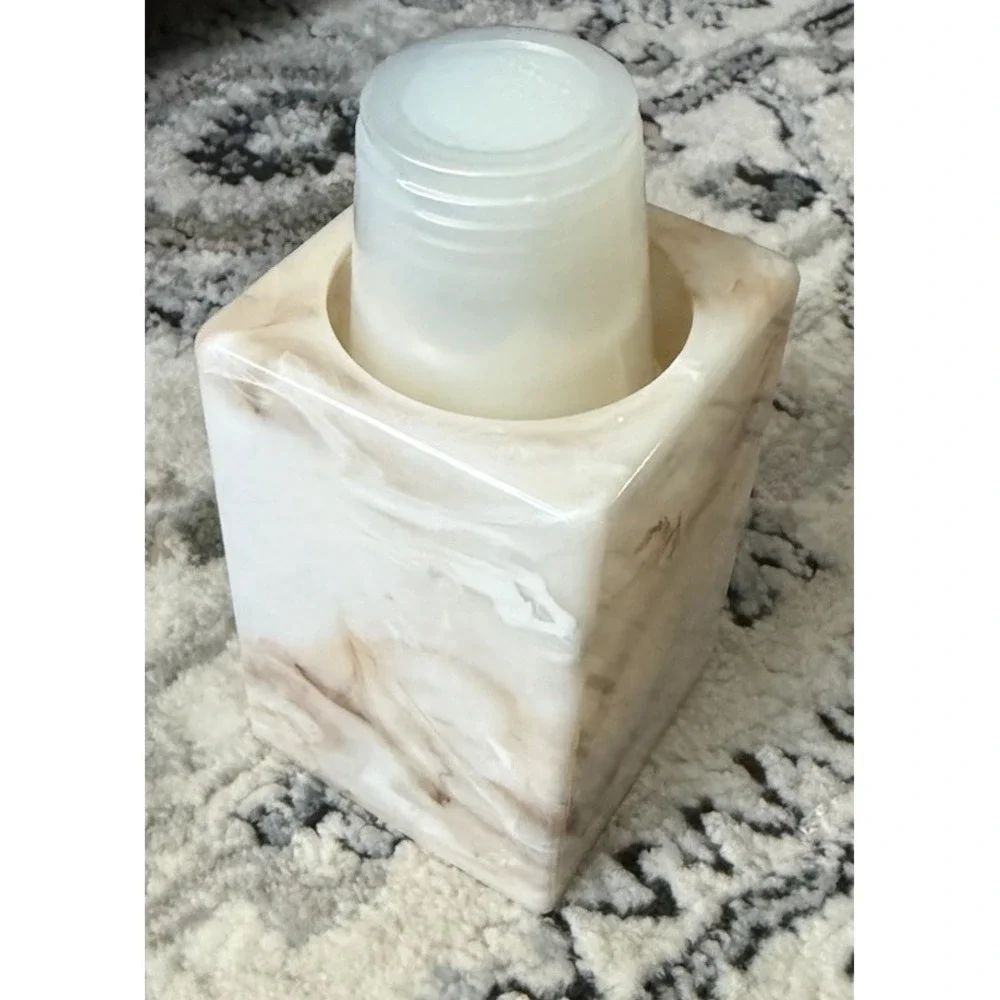 Vintage Dixie Cup Dispenser Faux Marble Bathroom Countertop Pop Up Plastic